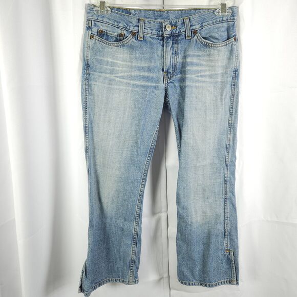 Lucky Brand Denim - Lucky Brand Crossover Crop Jeans Blue Womens 4/27 Low Rise 30x24